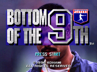 Bottom of the 9th title screen for Playstation